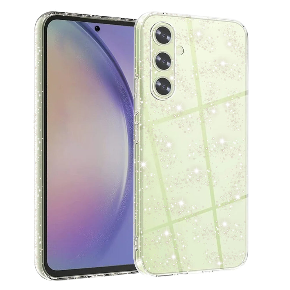 Hoesje voor Samsung Galaxy A54 A546, Techsuit, SparkleSkin, Transparant