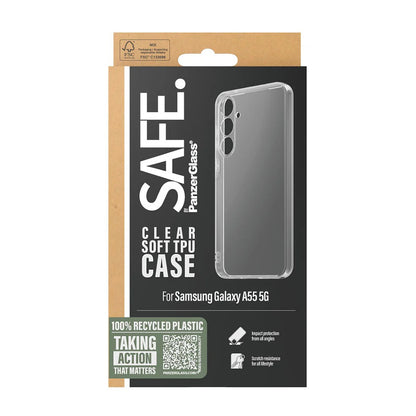 Hoes voor Samsung Galaxy A55 5G A556, PanzerGlass, Safe., Transparant