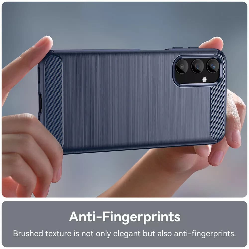 Case for Samsung Galaxy A55 5G A556, Techsuit, Carbon, Blue