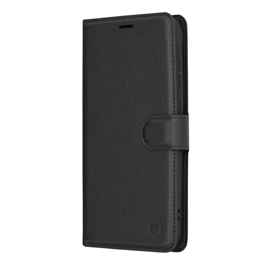 Hoes voor Samsung Galaxy A55 5G A556, Techsuit, Leather Folio, Zwart