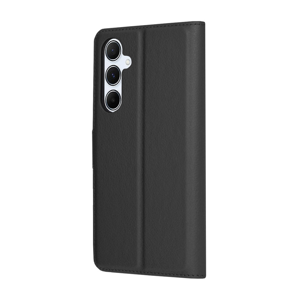 Hoes voor Samsung Galaxy A55 5G A556, Techsuit, Leather Folio, Zwart
