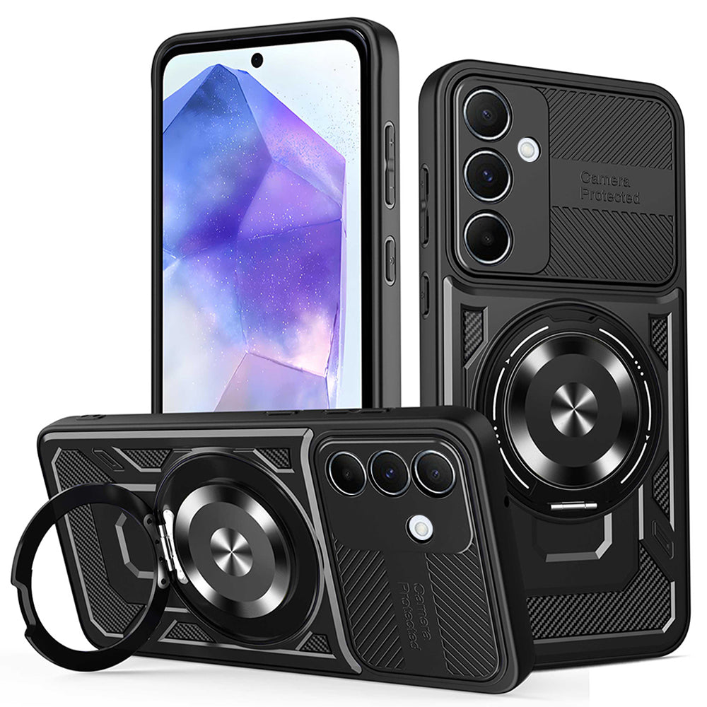 Hoes voor Samsung Galaxy A55 5G A556, Techsuit, RuggedCam, Zwart