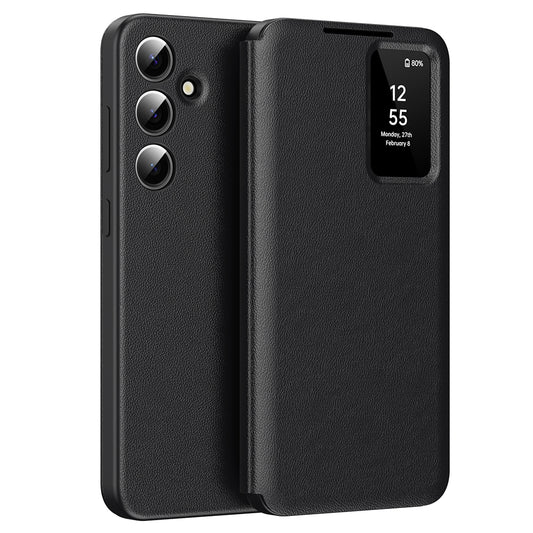 Hoes voor Samsung Galaxy A55 5G A556, Techsuit, SmartView, Zwart