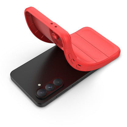 Hoes voor Samsung Galaxy A56 A566 / A36 A366, Techsuit, Magic Shield, Wijnrood