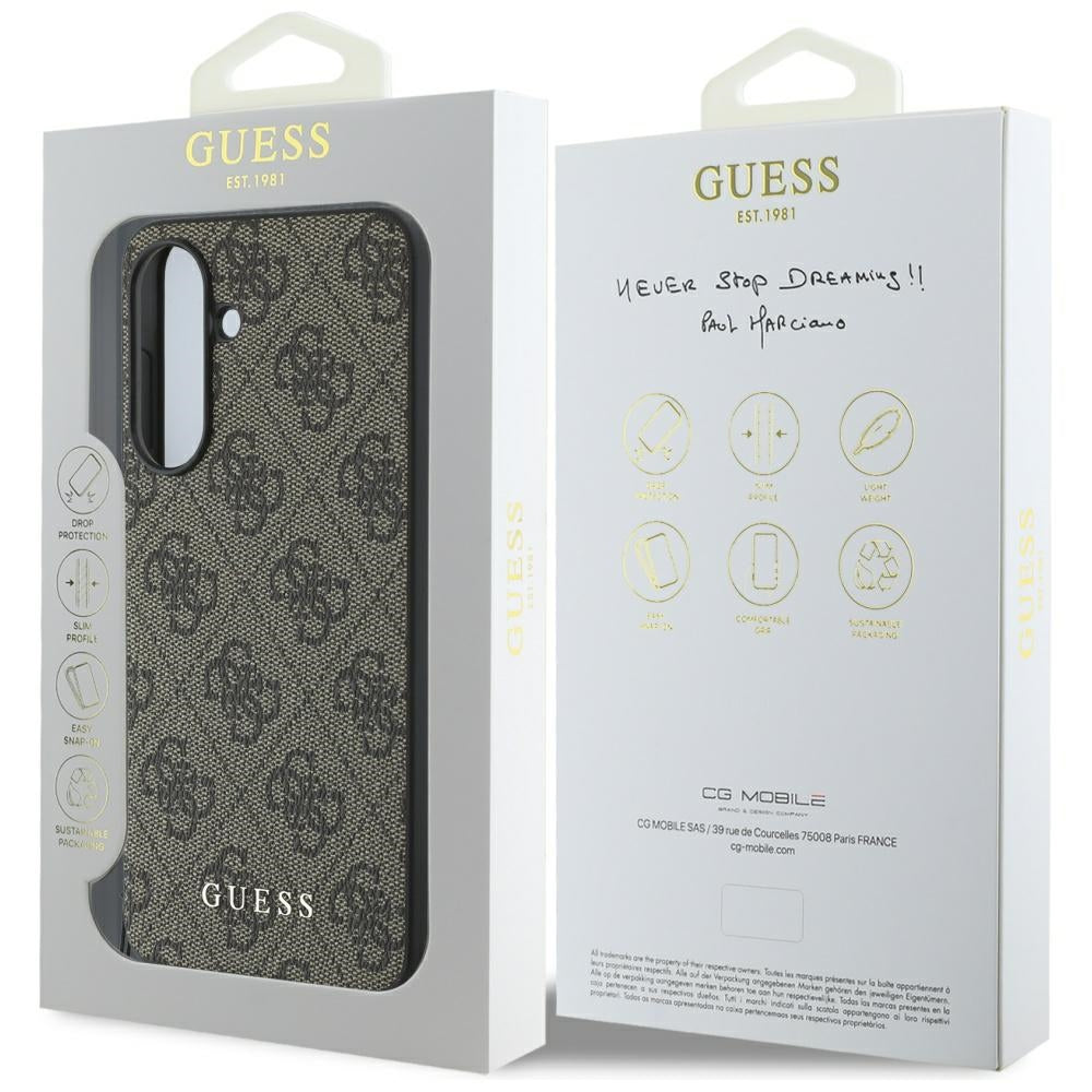 Hoesje voor Samsung Galaxy A56 A566, Guess, 4G Charm, Bruin