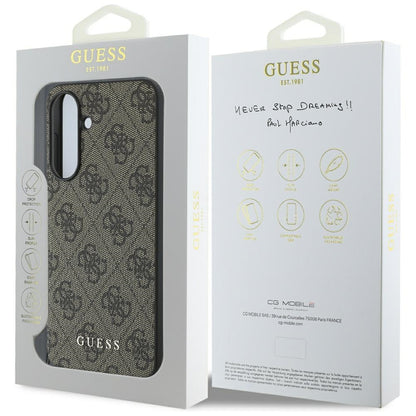 Hoesje voor Samsung Galaxy A56 A566, Guess, 4G Charm, Bruin