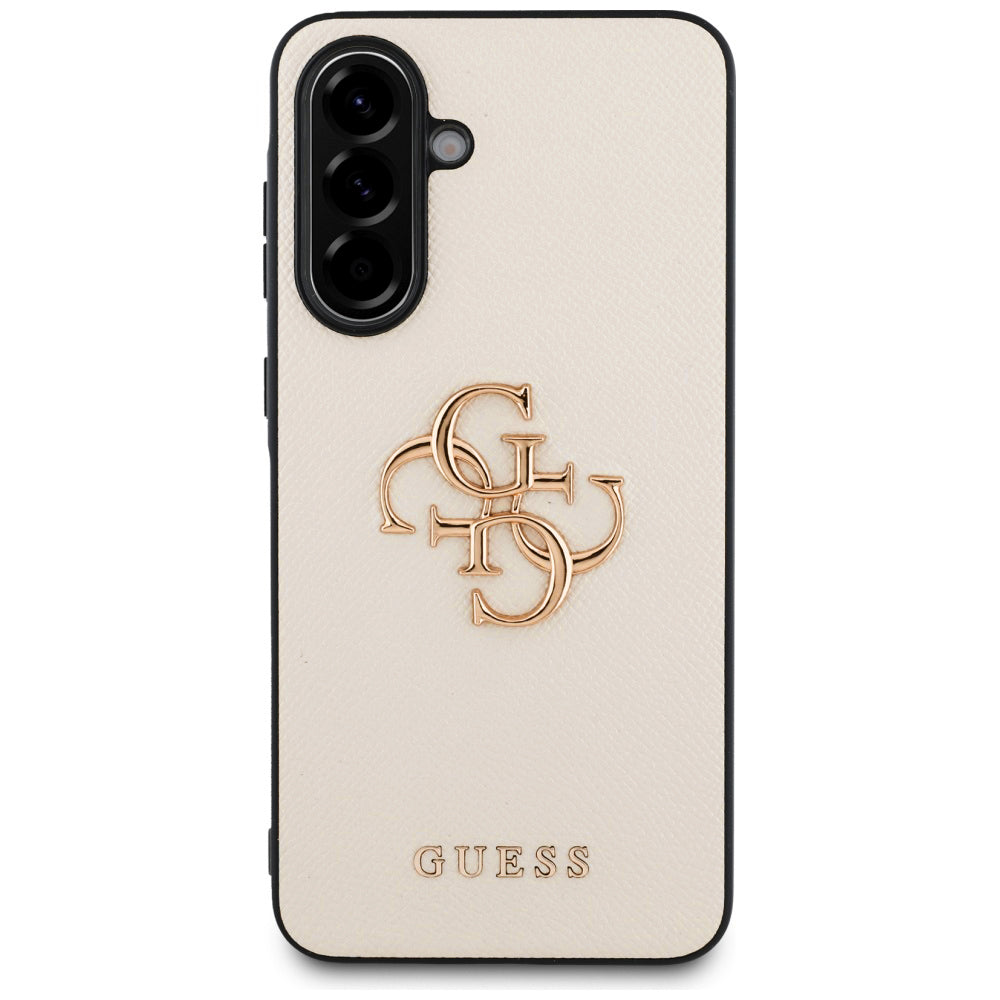 Hoes voor Samsung Galaxy A56 A566, Guess, 4G Grained Big and Classic Logo, Beige