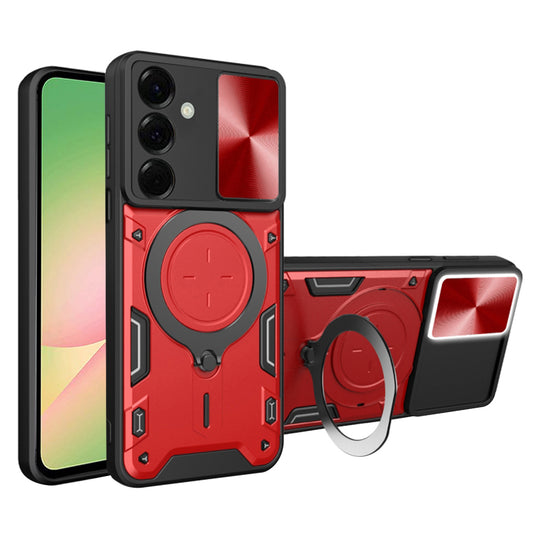 Hoes voor Samsung Galaxy A56 A566, Techsuit, CamGuard Pro, Rood