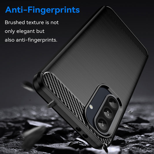 Hoes voor Samsung Galaxy A56 A566, Techsuit, Carbon, Zwart