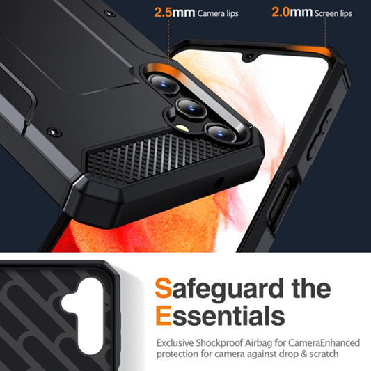 Hoes voor Samsung Galaxy A56 A566, Techsuit, Hybrid Armor, Zwart