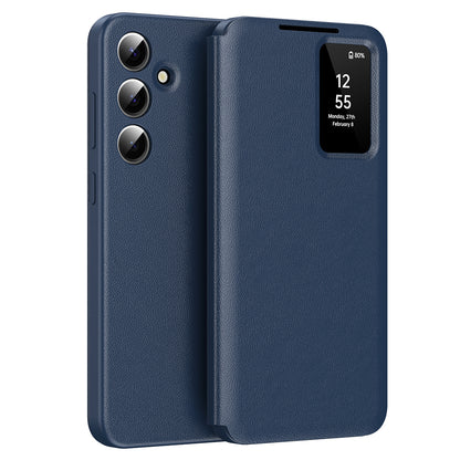 Hoes voor Samsung Galaxy A56 A566, Techsuit, SmartView, Blauw