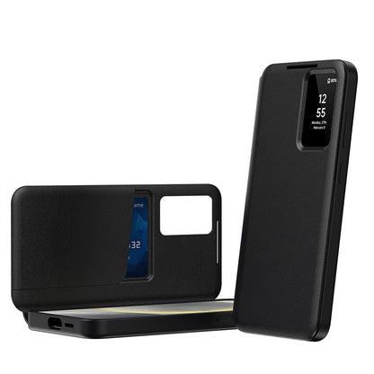 Hoes voor Samsung Galaxy A56 A566, Techsuit, SmartView, Zwart