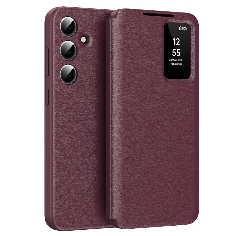 Hoes voor Samsung Galaxy A56 A566, Techsuit, SmartView, Rood