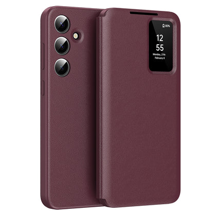 Hoes voor Samsung Galaxy A56 A566, Techsuit, SmartView, Rood
