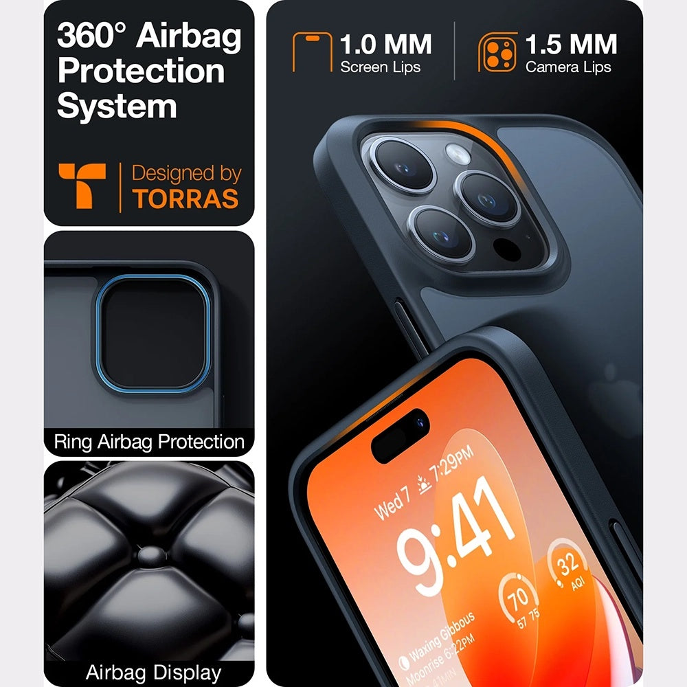 Hoes voor Samsung Galaxy A56 A566, Torras, Guardian, Zwart