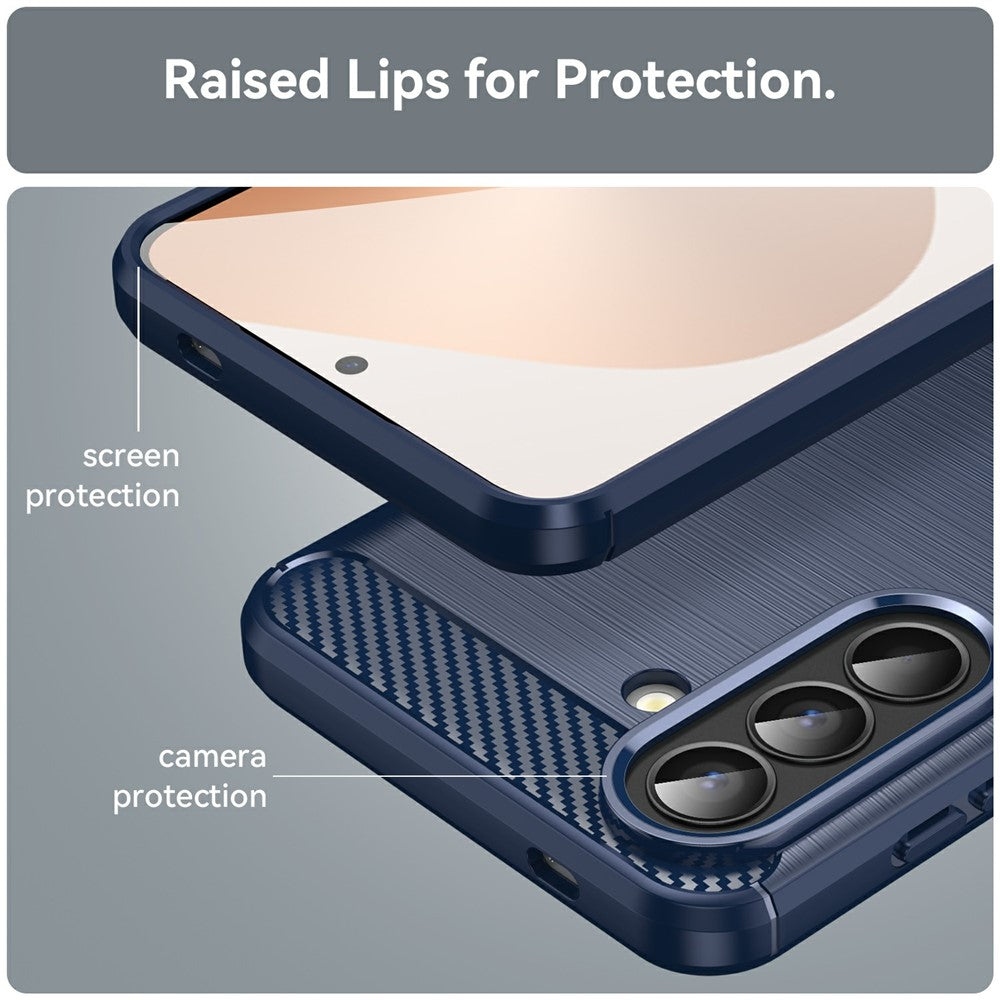 Hoes voor Samsung Galaxy A57 5G, Techsuit, Carbon, Blauw