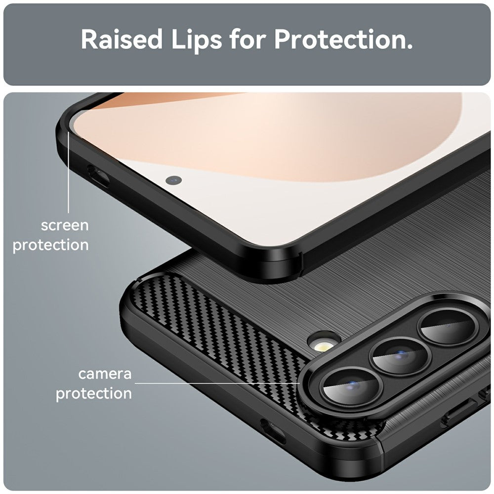 Case for Samsung Galaxy A57 5G, Techsuit, Carbon, Black