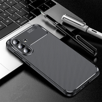 Hoes voor Samsung Galaxy A57 5G, Techsuit, CarbonFiber, Zwart