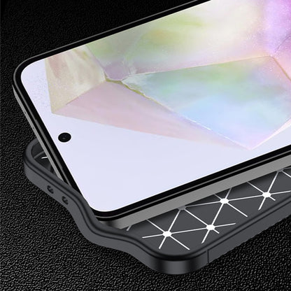 Hoes voor Samsung Galaxy A57 5G, Techsuit, CarbonFiber, Zwart