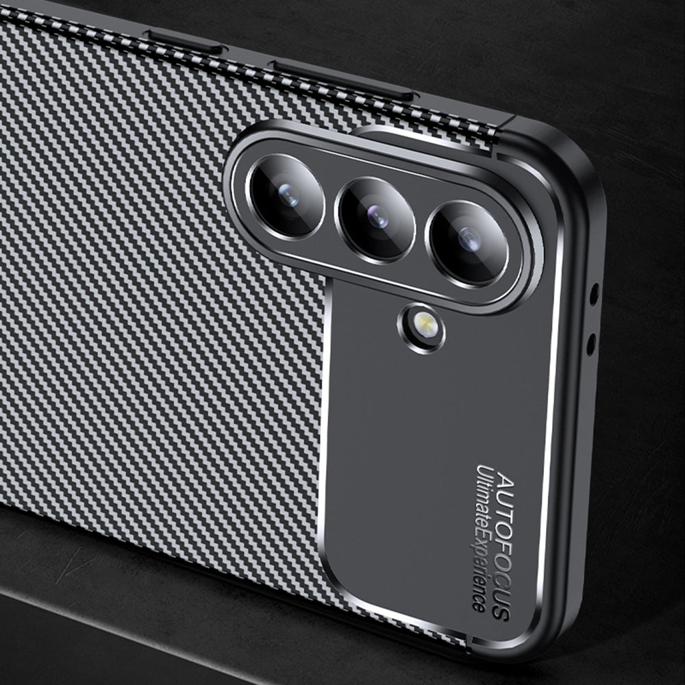 Hoes voor Samsung Galaxy A57 5G, Techsuit, CarbonFiber, Zwart