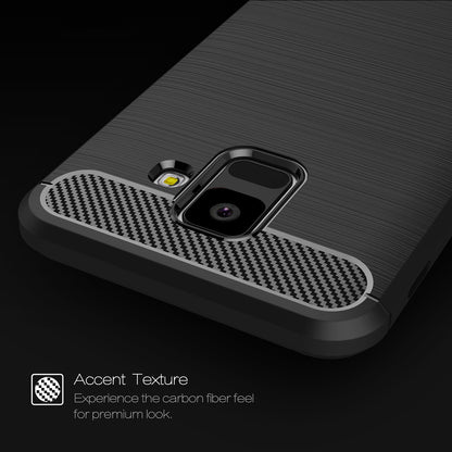 Hoes voor Samsung Galaxy A6 (2018) A600, Techsuit, Carbon, Zwart