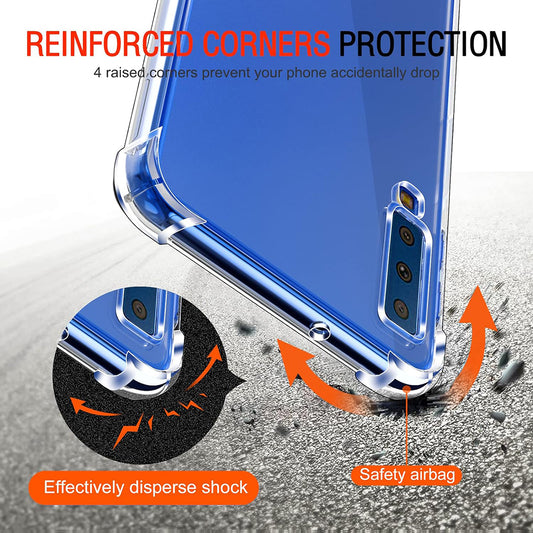 Hoes voor Samsung Galaxy A7 (2018) A750, Techsuit, Schokbestendig Transparant