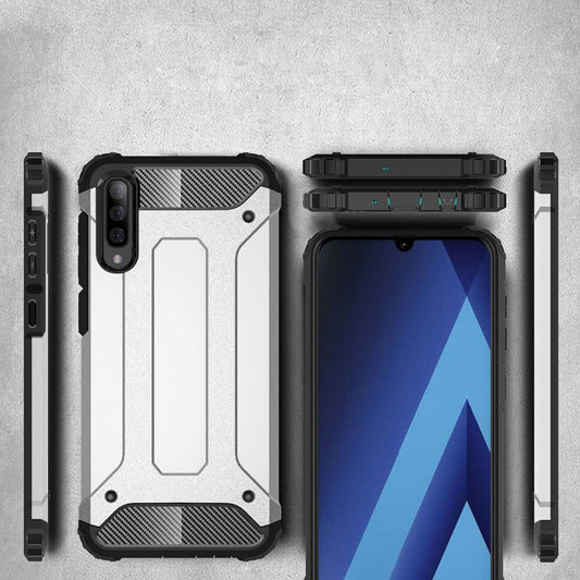 Hoes voor Samsung Galaxy A70s A707 / A70 A705, Techsuit, Hybrid Armor, Zwart