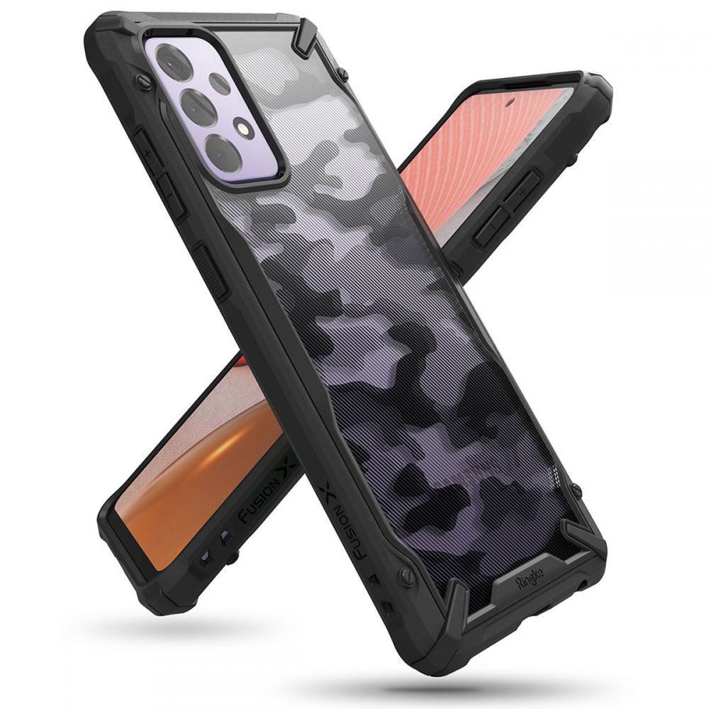 Hoesje voor Samsung Galaxy A72 A725 / A72 5G A726, Ringke, Fusion X Design, Camouflage