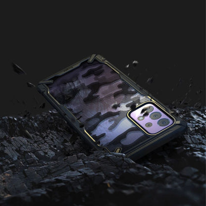 Hoesje voor Samsung Galaxy A72 A725 / A72 5G A726, Ringke, Fusion X Design, Camouflage