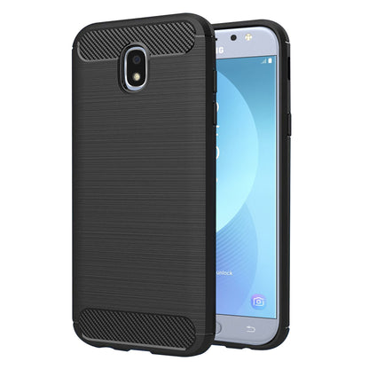 Hoes voor Samsung Galaxy J5 (2017) J530, Techsuit, Carbon, Zwart