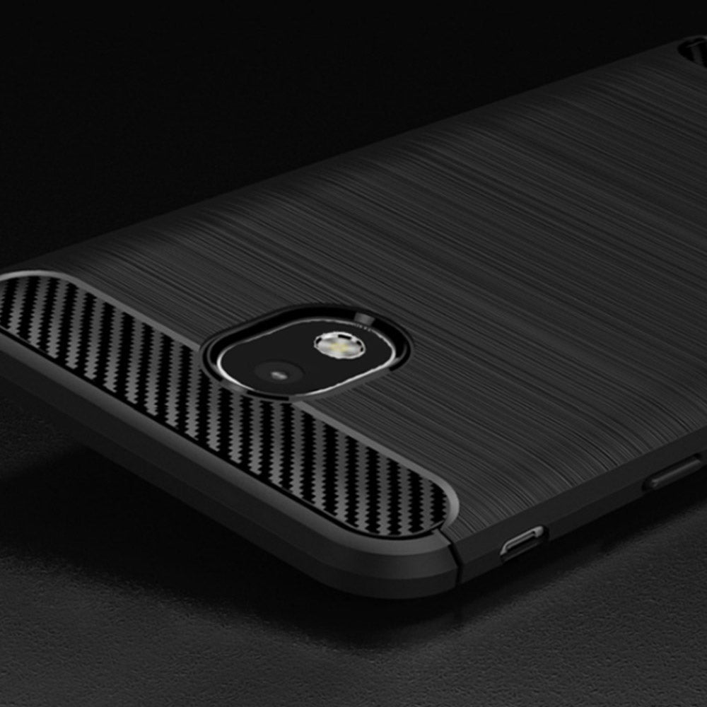 Hoes voor Samsung Galaxy J5 (2017) J530, Techsuit, Carbon, Zwart