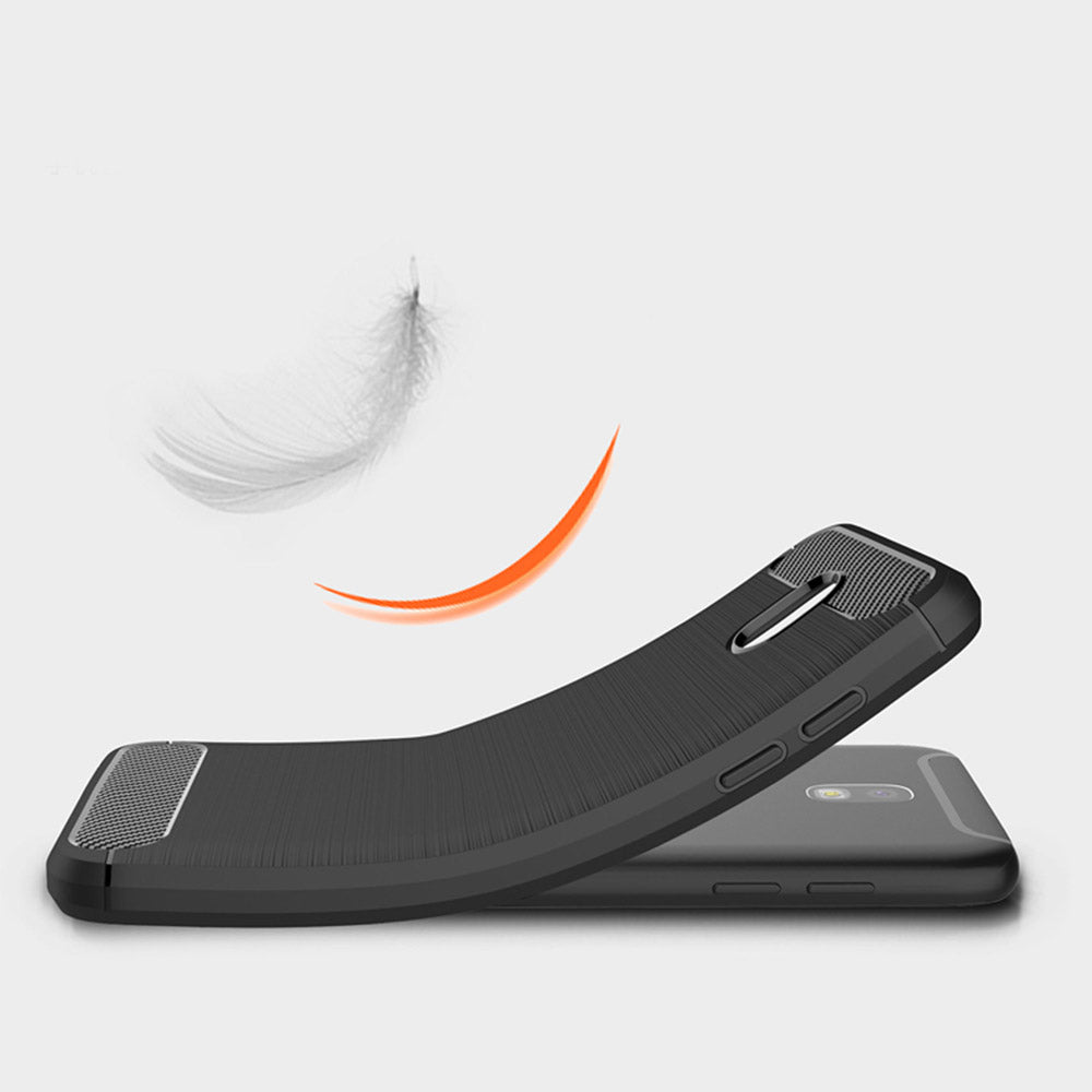 Hoes voor Samsung Galaxy J5 (2017) J530, Techsuit, Carbon, Zwart