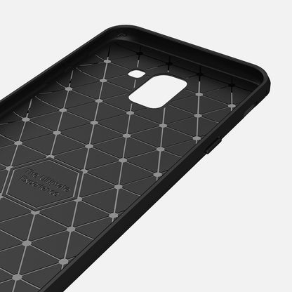 Hoes voor Samsung Galaxy J6 J600, Techsuit, Carbon, Zwart