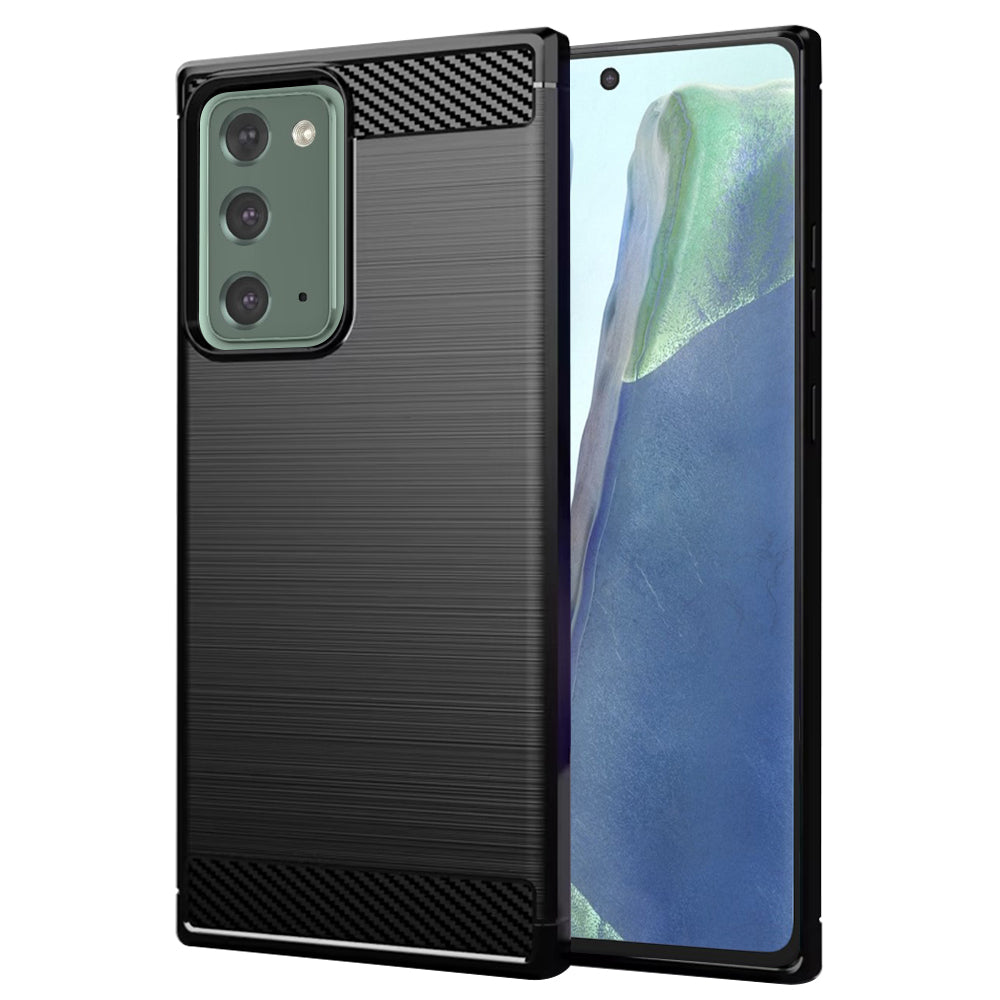 Hoes voor Samsung Galaxy Note 20 5G N981 / Note 20 N980, Techsuit, Carbon, Zwart