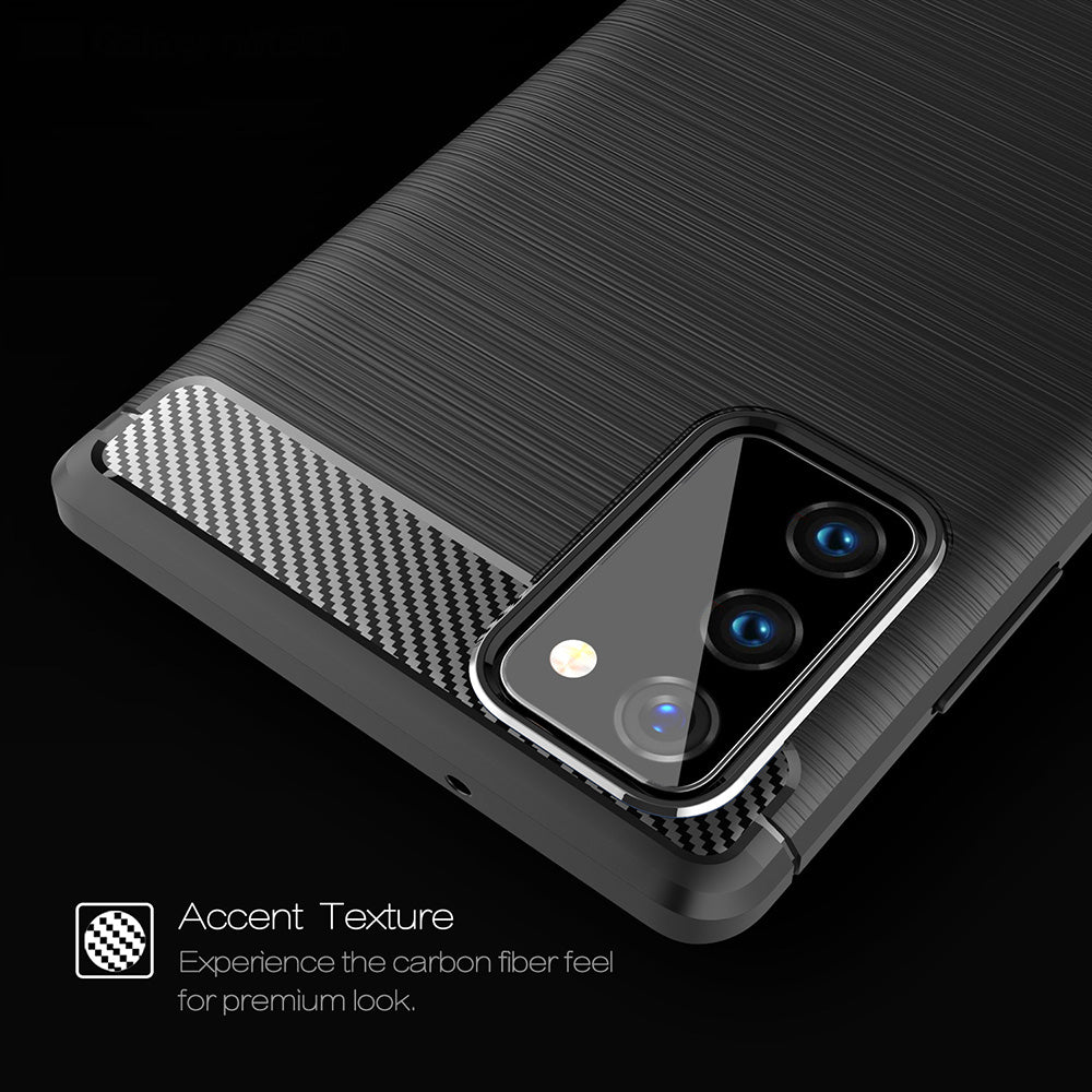 Hoes voor Samsung Galaxy Note 20 5G N981 / Note 20 N980, Techsuit, Carbon, Zwart