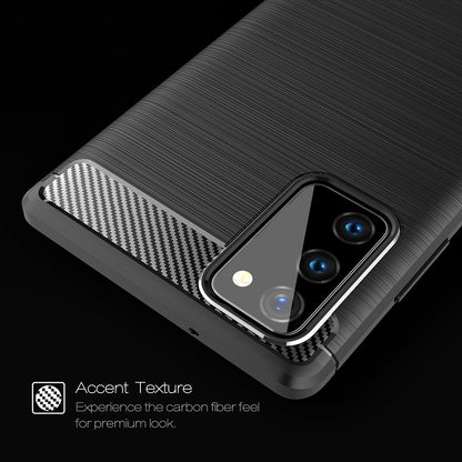 Hoes voor Samsung Galaxy Note 20 5G N981 / Note 20 N980, Techsuit, Carbon, Zwart