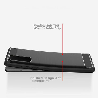 Hoes voor Samsung Galaxy Note 20 5G N981 / Note 20 N980, Techsuit, Carbon, Zwart