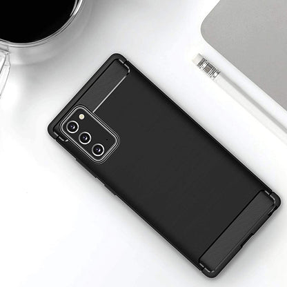 Hoes voor Samsung Galaxy Note 20 5G N981 / Note 20 N980, Techsuit, Carbon, Zwart