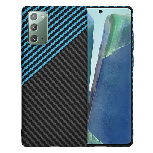 Hoes voor Samsung Galaxy Note 20 5G N981 / Note 20 N980, Techsuit, Carbonite FiberShell, Zwart Blauw