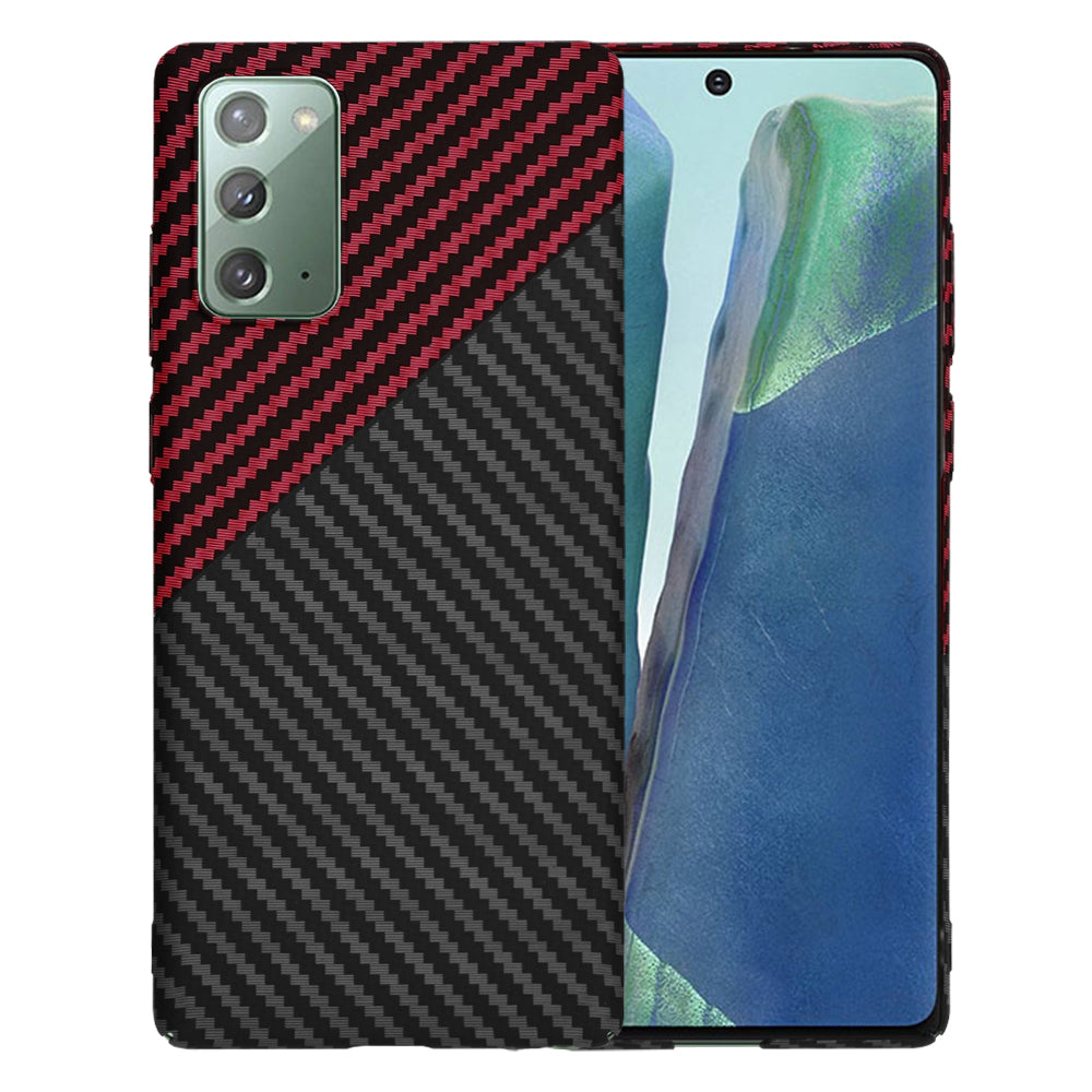 Hoes voor Samsung Galaxy Note 20 5G N981 / Note 20 N980, Techsuit, Carbonite FiberShell, Zwart Rood