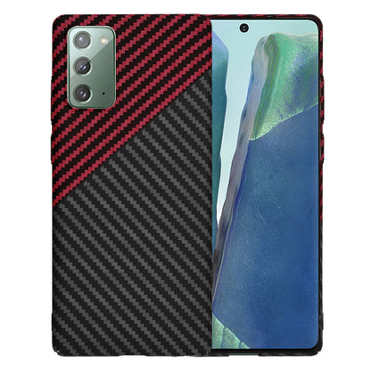 Hoes voor Samsung Galaxy Note 20 5G N981 / Note 20 N980, Techsuit, Carbonite FiberShell, Zwart Rood