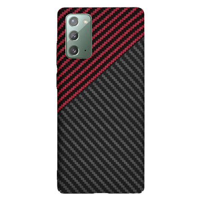 Hoes voor Samsung Galaxy Note 20 5G N981 / Note 20 N980, Techsuit, Carbonite FiberShell, Zwart Rood