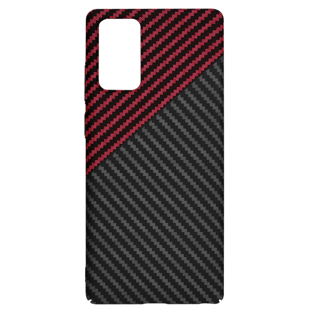 Hoes voor Samsung Galaxy Note 20 5G N981 / Note 20 N980, Techsuit, Carbonite FiberShell, Zwart Rood