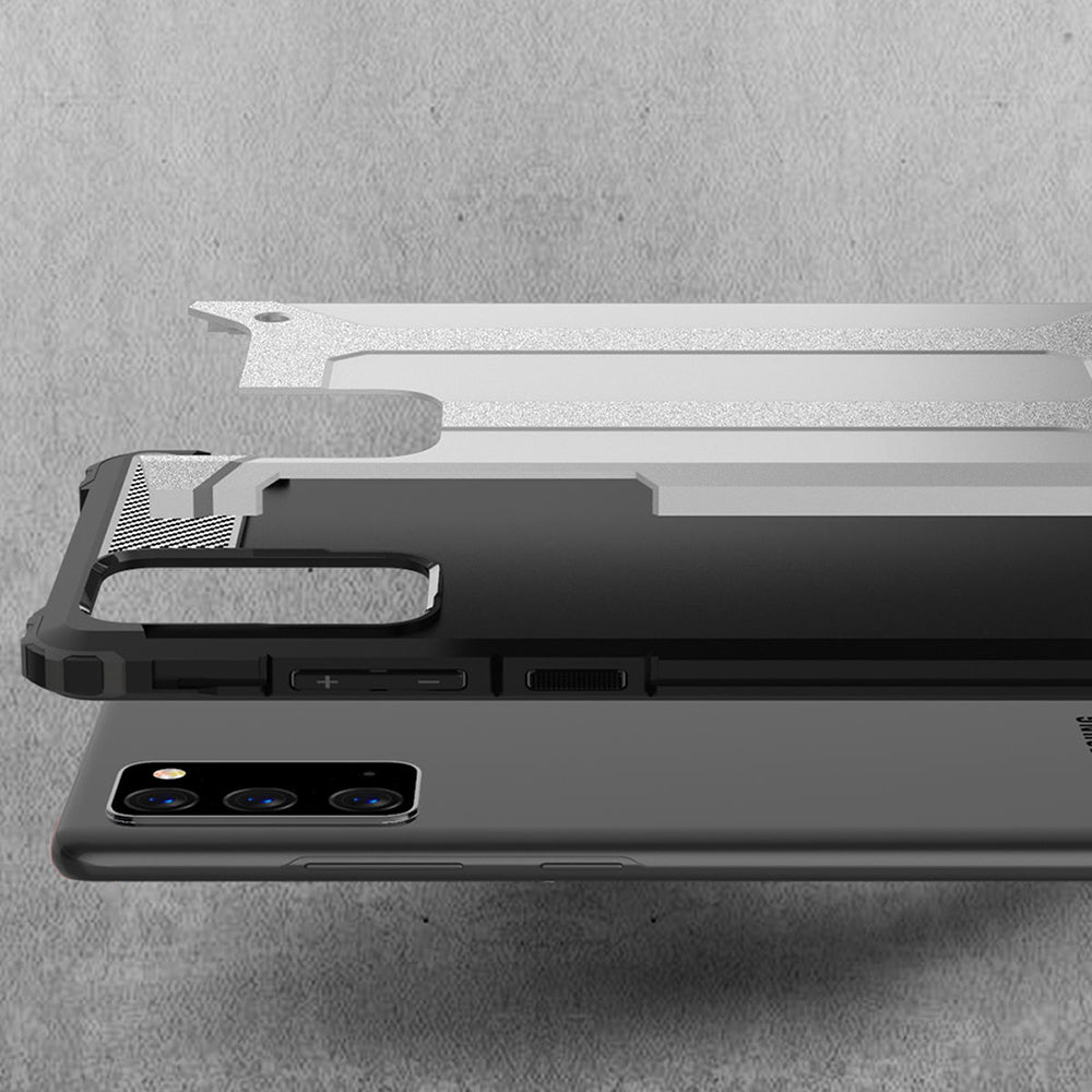 Hoes voor Samsung Galaxy Note 20 5G N981 / Note 20 N980, Techsuit, Hybrid Armor, Zwart