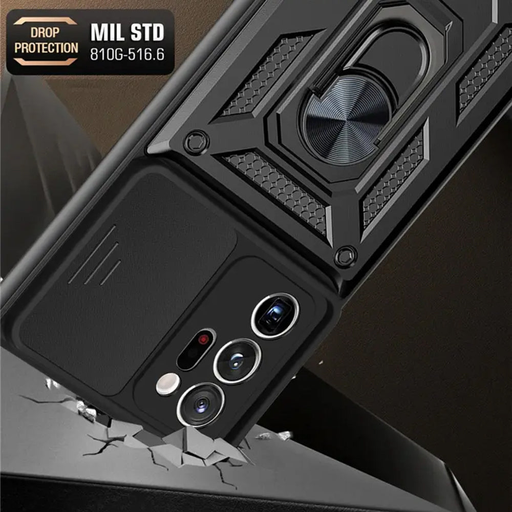 Hoes voor Samsung Galaxy Note 20 Ultra 5G N986 / Note 20 Ultra N985, Techsuit, CamShield, Zwart