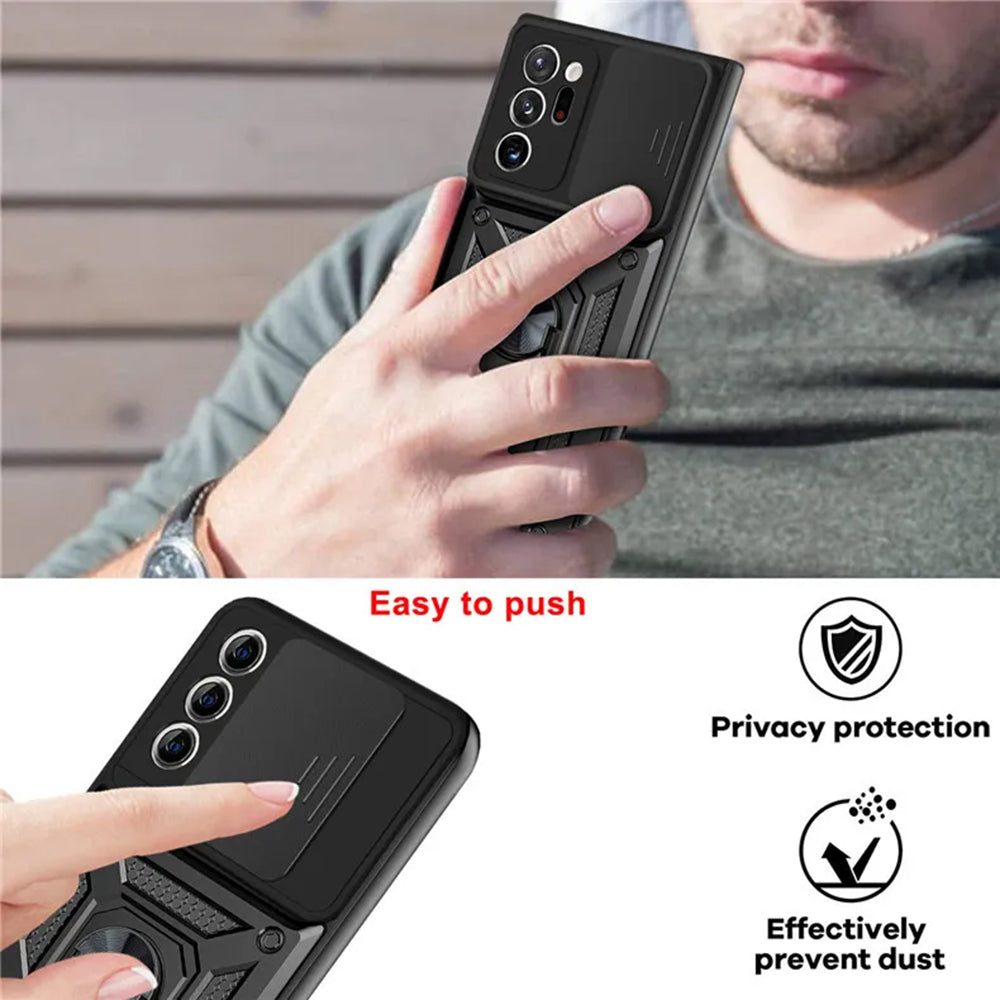 Hoes voor Samsung Galaxy Note 20 Ultra 5G N986 / Note 20 Ultra N985, Techsuit, CamShield, Zwart