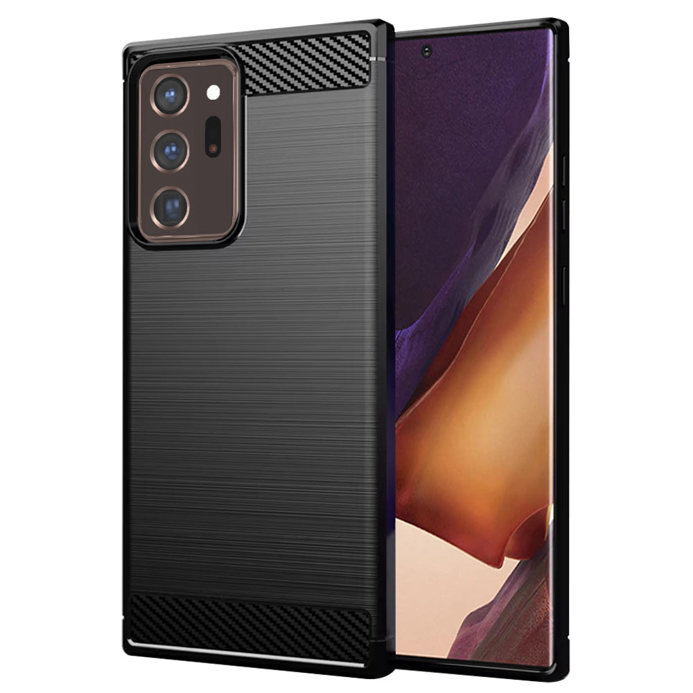 Hoes voor Samsung Galaxy Note 20 Ultra 5G N986 / Note 20 Ultra N985, Techsuit, Carbon, Zwart