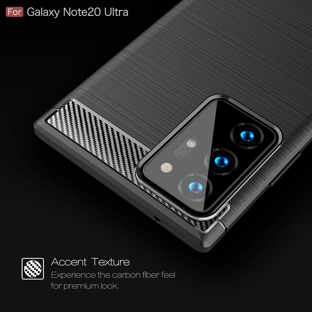 Hoes voor Samsung Galaxy Note 20 Ultra 5G N986 / Note 20 Ultra N985, Techsuit, Carbon, Zwart