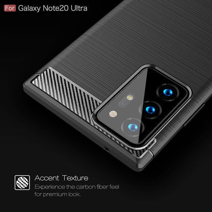 Hoes voor Samsung Galaxy Note 20 Ultra 5G N986 / Note 20 Ultra N985, Techsuit, Carbon, Zwart
