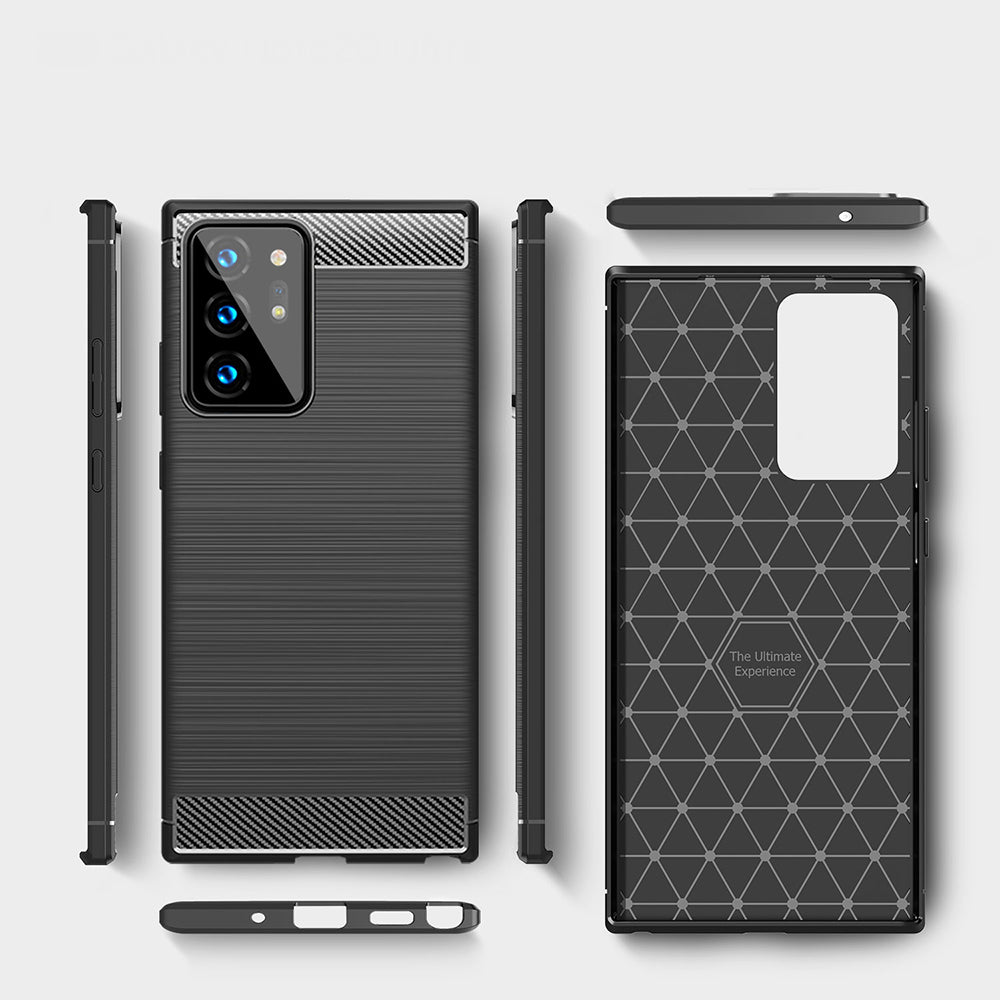 Hoes voor Samsung Galaxy Note 20 Ultra 5G N986 / Note 20 Ultra N985, Techsuit, Carbon, Zwart